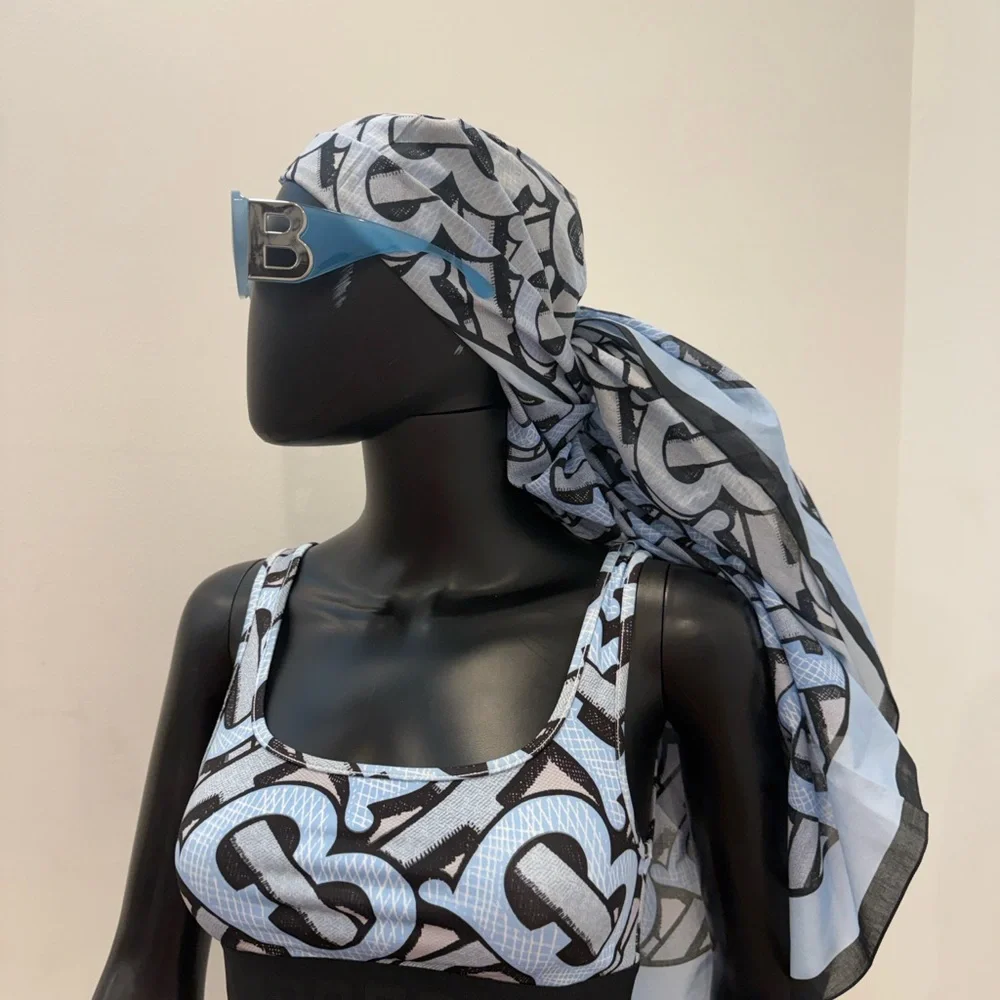 Burberry Monogram Pareo Scarf Wrap Dress Multiway New Luxury